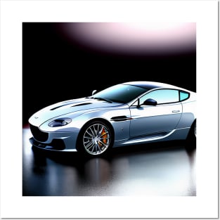 Modern Vantage Sports Car Posters and Art